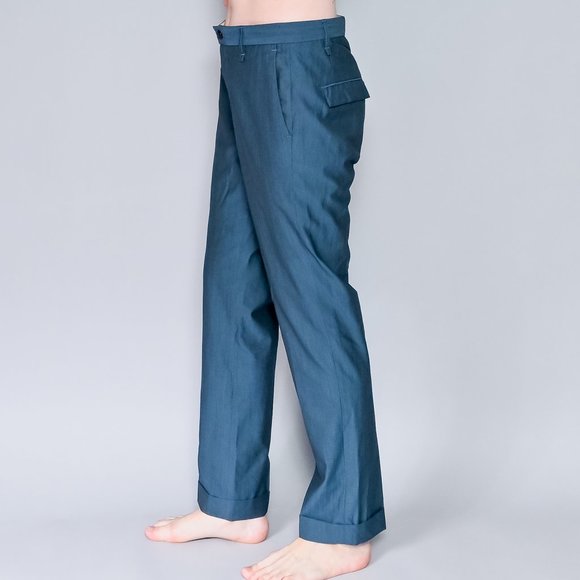 RAG & BONE Slate Blue Wool Men's Trouser Pants - Picture 6 of 7